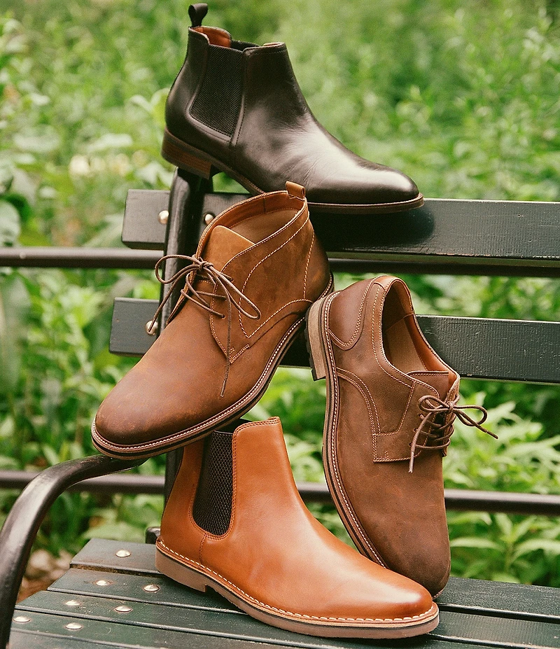 Steve Madden Men's Tabriz Lace Up Leather Chukka Boots