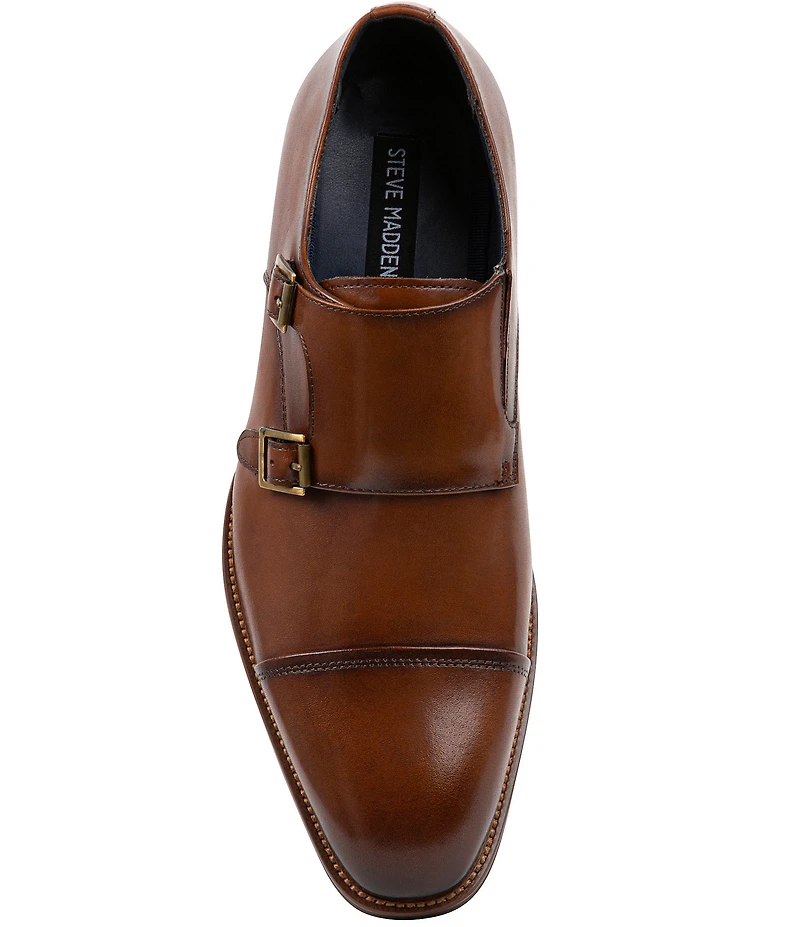 Steve Madden Men's Teon Leather Monk Strap Oxfords
