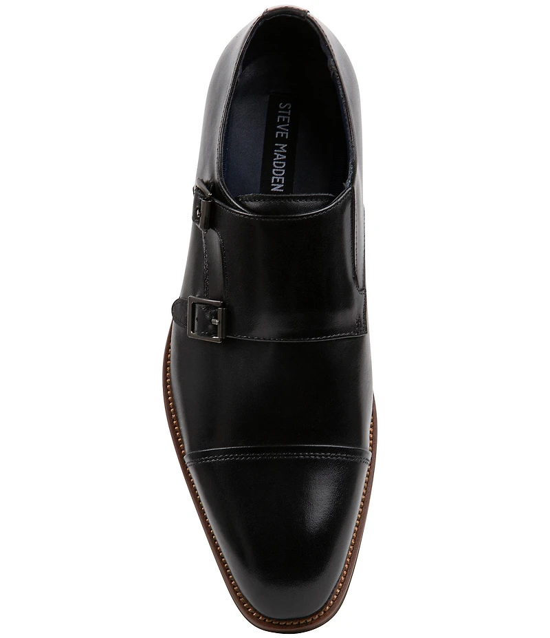 Steve Madden Men's Teon Leather Monk Strap Oxfords