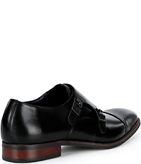 Steve Madden Men's Tidus Leather Double Monk Strap Dress Shoes