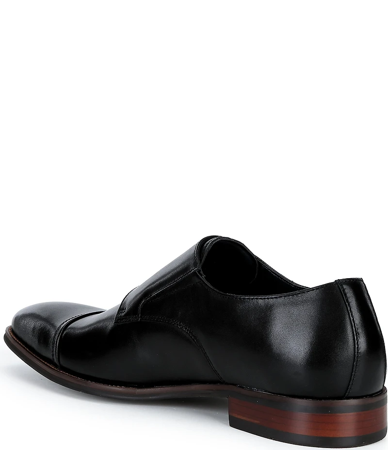 Steve Madden Men's Tidus Leather Double Monk Strap Dress Shoes