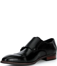 Steve Madden Men's Tidus Leather Double Monk Strap Dress Shoes