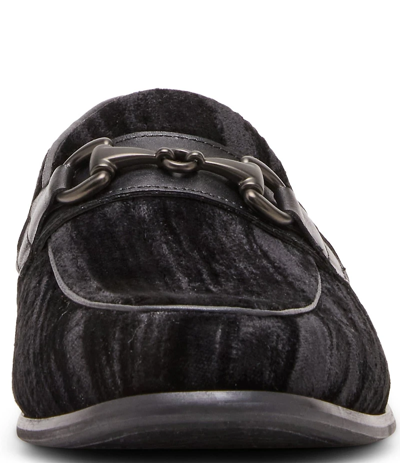 Steve Madden Men's Trulmon Velvet Bit Buckle Dress Loafers