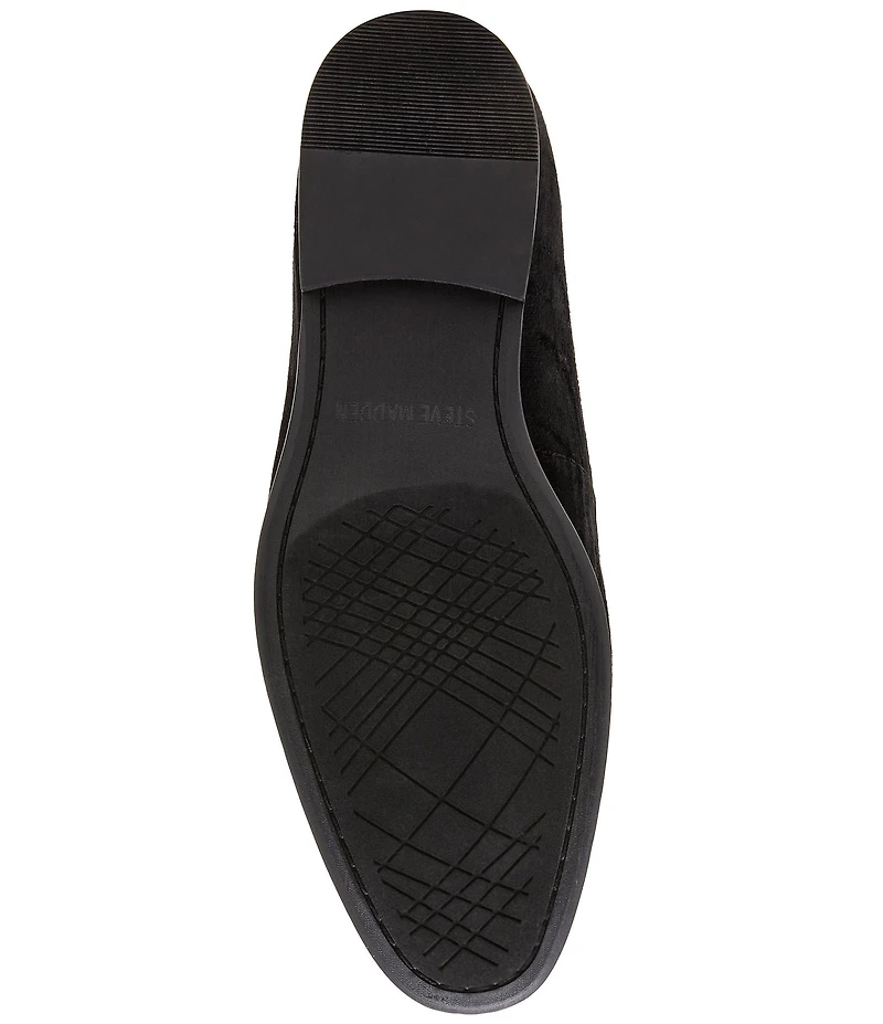 Steve Madden Men's Trulmon Velvet Bit Buckle Dress Loafers