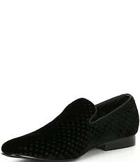 Steve Madden Men's Lifted Velevt Slip On Loafers