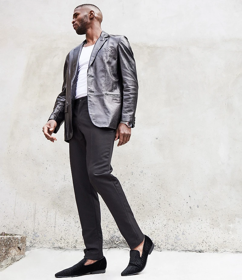 Steve Madden Men's Lifted Velevt Slip On Loafers