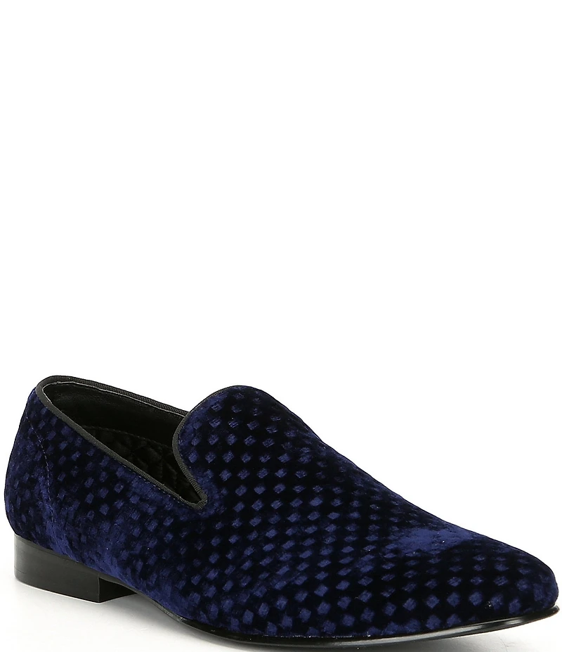 Steve Madden Men's Lifted Velevt Slip On Loafers