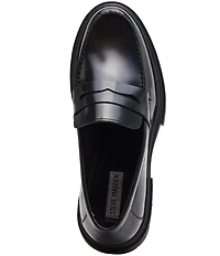 Steve Madden Men's Zephyr Leather Lug Penny Loafers