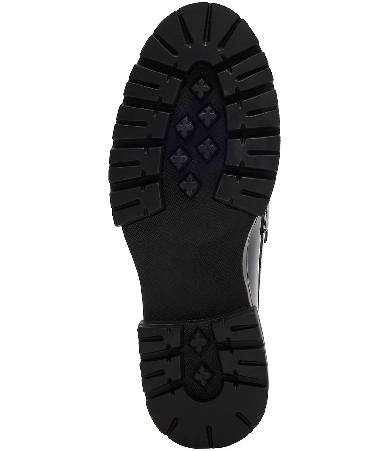 Steve Madden Men's Zephyr Leather Lug Penny Loafers