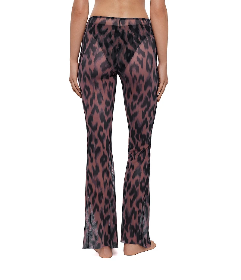 Steve Madden Mesh Adjustable Flare Pants Swim Coverup