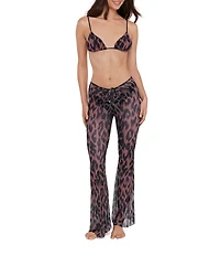 Steve Madden Mesh Adjustable Flare Pants Swim Coverup