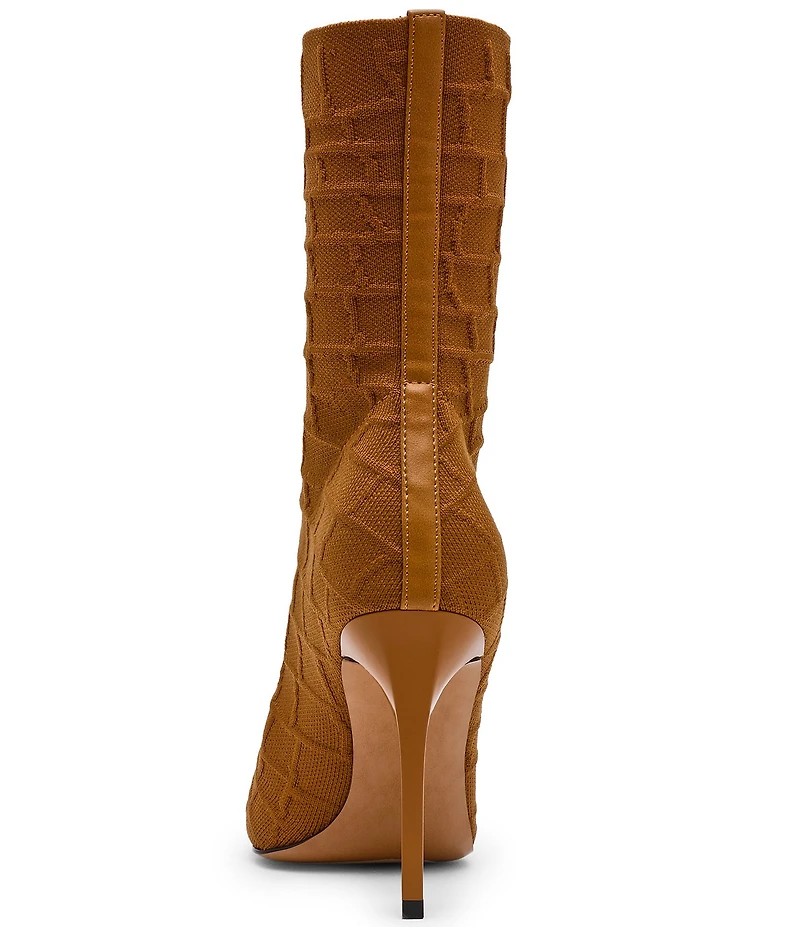 Steve Madden Midnite Croco Pointed Toe Stiletto Booties