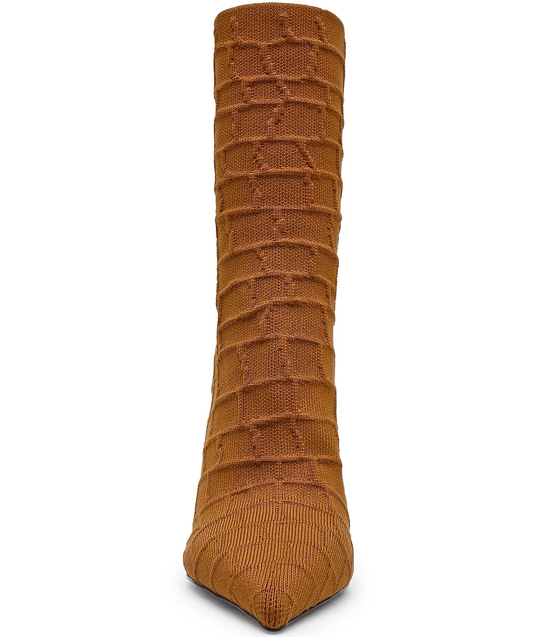 Steve Madden Midnite Croco Pointed Toe Stiletto Booties