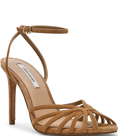 Steve Madden Mizuna Suede Strappy Stiletto Dress Sandals