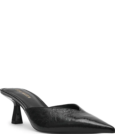 Steve Madden Mod Crinkle Leather Mule Pumps