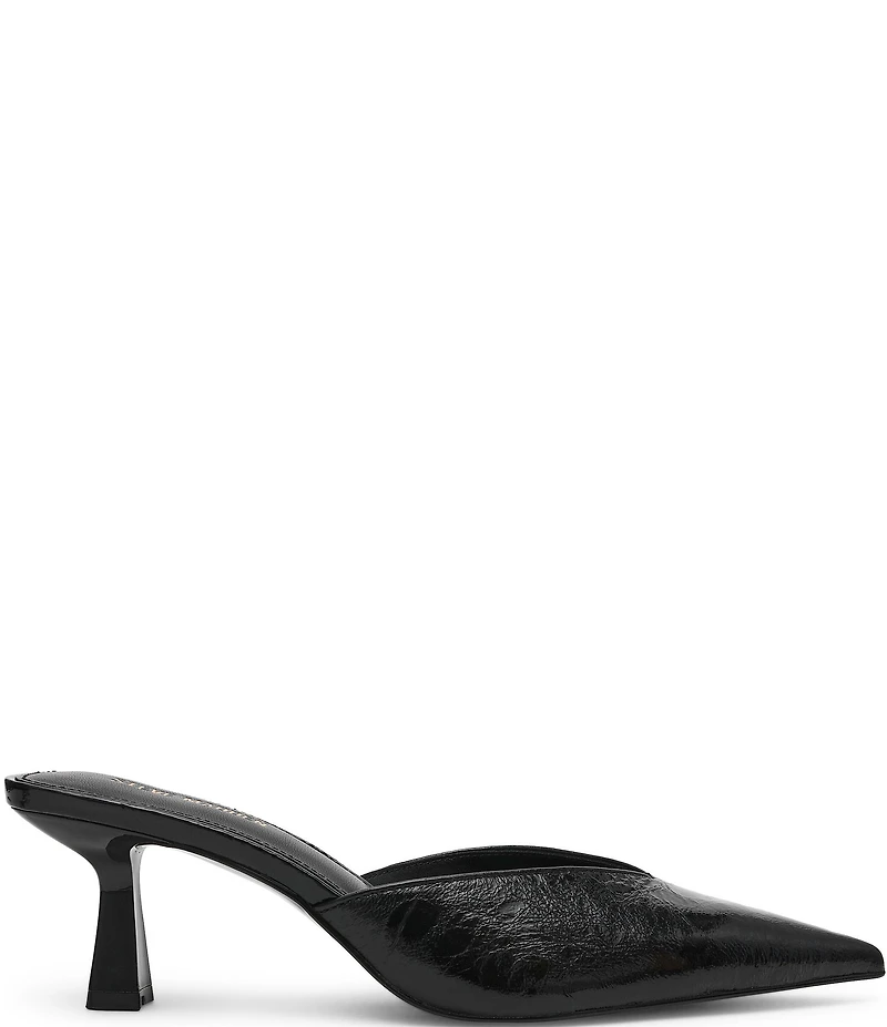 Steve Madden Mod Crinkle Leather Mule Pumps