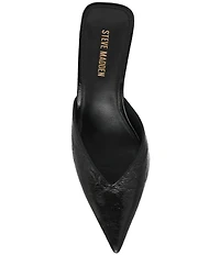 Steve Madden Mod Crinkle Leather Mule Pumps