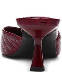 Steve Madden Mod Croco Embossed Leather Pointed Toe Mules