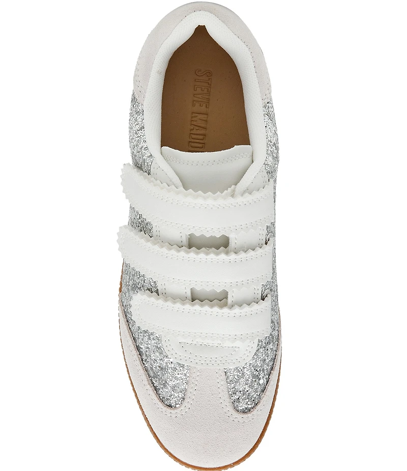 Steve Madden Momentum Glitter Hook-and-Loop Gum Sole Sneakers