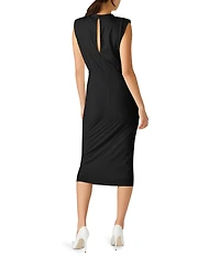 Steve Madden Monika Mock Neck Sleeveless Sheath Dress