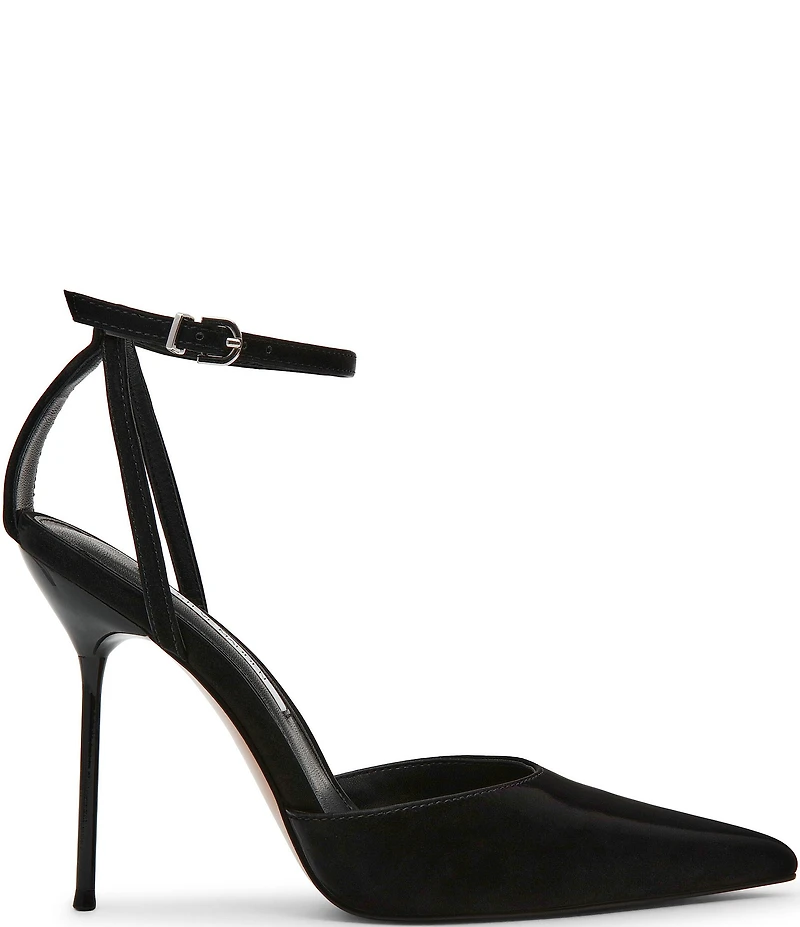 Steve Madden Morrie Techno Satin Pointed Toe Stiletto Pumps