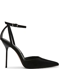 Steve Madden Morrie Techno Satin Pointed Toe Stiletto Pumps