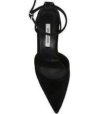 Steve Madden Morrie Techno Satin Pointed Toe Stiletto Pumps