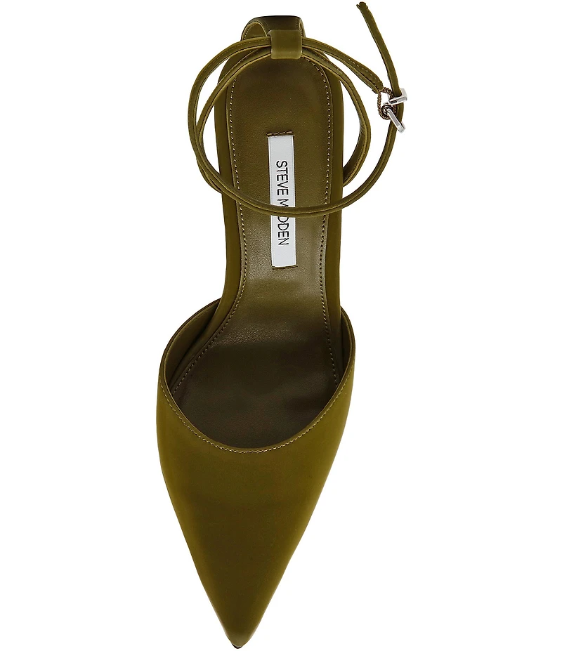 Steve Madden Morrie Techno Satin Pointed Toe Stiletto Pumps