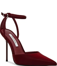 Steve Madden Morrie Techno Satin Pointed Toe Stiletto Pumps