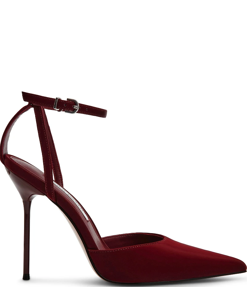 Steve Madden Morrie Techno Satin Pointed Toe Stiletto Pumps