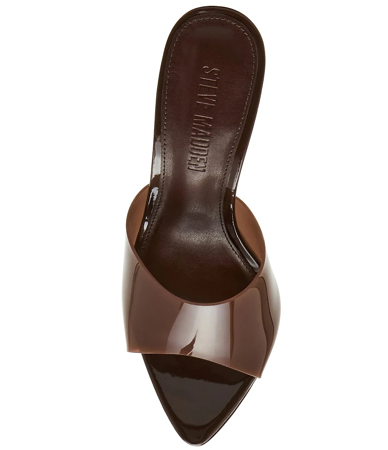 Steve Madden Motel Clear Platform Stiletto Dress Slide Sandals