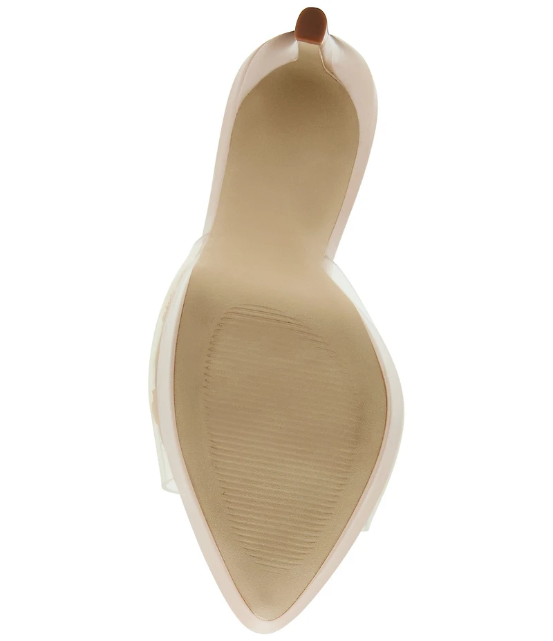 Steve Madden Motel Clear Platform Stiletto Dress Slide Sandals