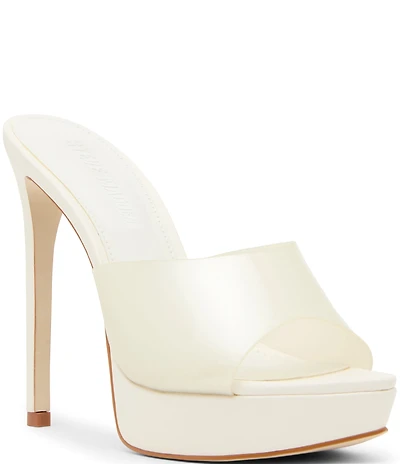 Steve Madden Motel Clear Platform Stiletto Dress Slide Sandals