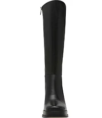Steve Madden Mystery Leather Block Heel Platform Boots