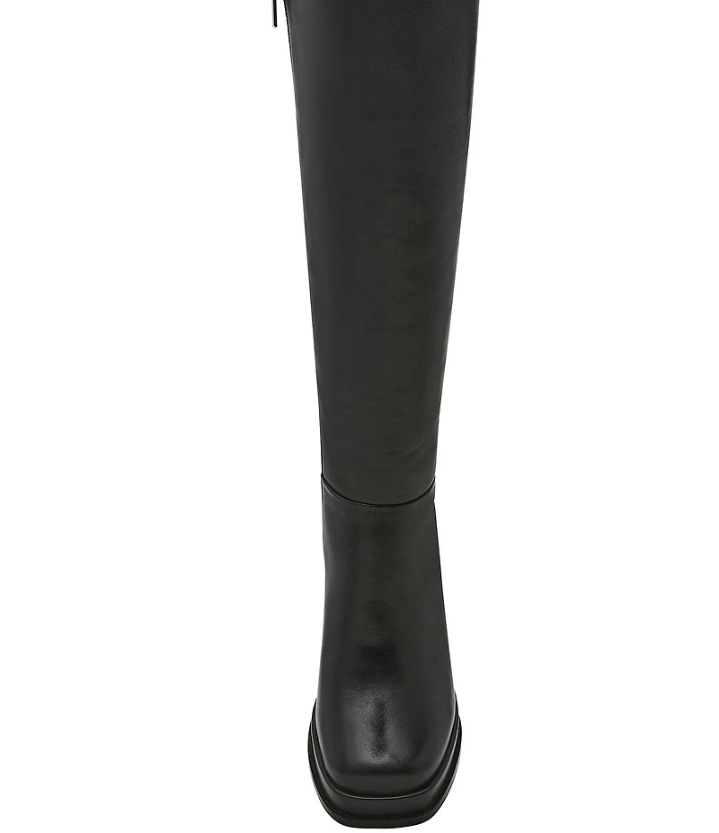 Steve Madden Mystery Leather Block Heel Platform Boots