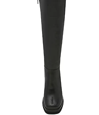 Steve Madden Mystery Leather Block Heel Platform Boots
