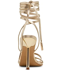 Steve Madden Neri Metallic Strappy Stiletto Round Toe Dress Sandals
