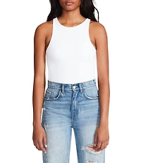 Steve Madden Nico Knit Crew Neck Sleeveless Bodysuit