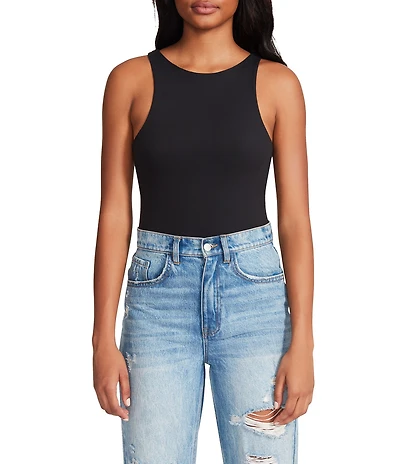 Steve Madden Nico Knit Crew Neck Sleeveless Bodysuit