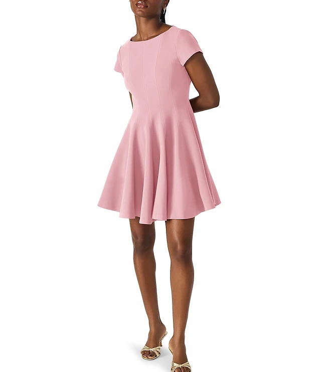 Steve Madden Nilli Solid Woven Scoop Neck Short Sleeve Fit & Flare Dress at  CoolSprings Galleria in Franklin, TN