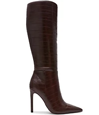Steve Madden Nitro Eel Print Pointed Toe Stiletto Boots