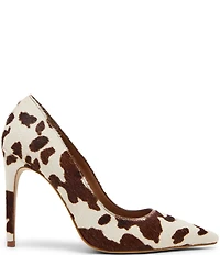 Steve Madden Noir Cow Print Haircalf Pointed Toe Stiletto Pumps
