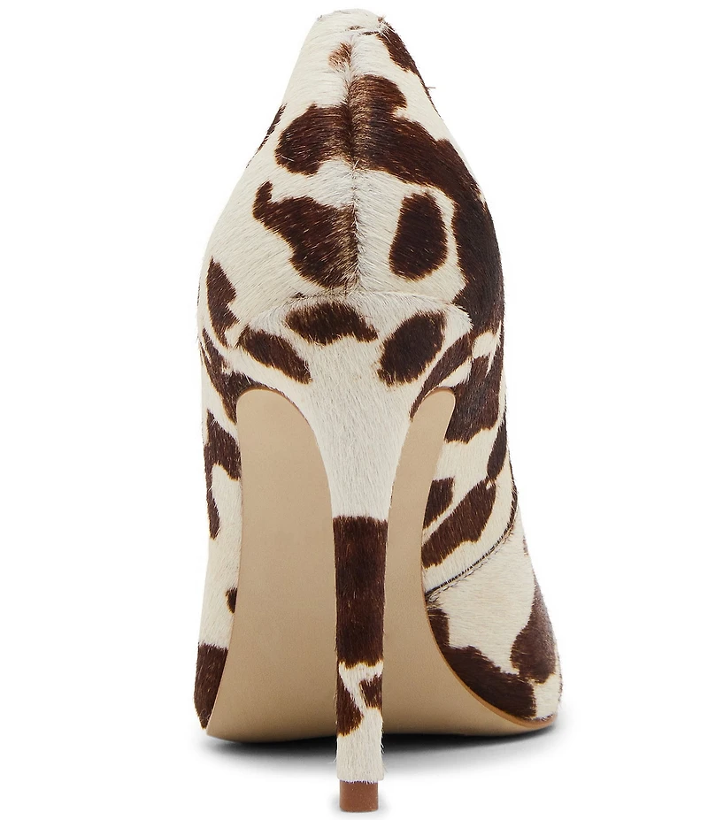 Steve Madden Noir Cow Print Haircalf Pointed Toe Stiletto Pumps