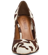 Steve Madden Noir Cow Print Haircalf Pointed Toe Stiletto Pumps