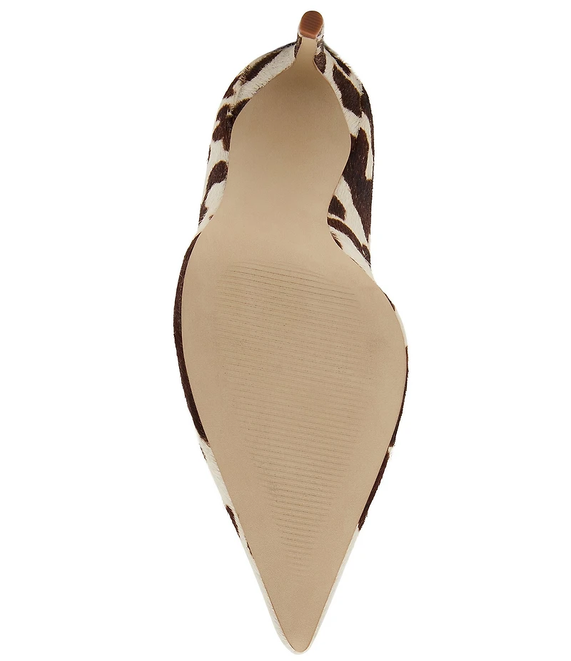 Steve Madden Noir Cow Print Haircalf Pointed Toe Stiletto Pumps