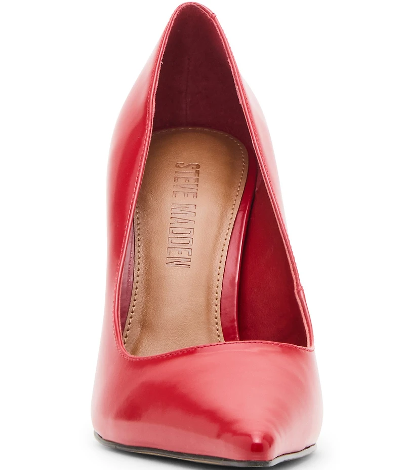 Steve Madden Noir Leather Pointed Toe Stiletto Pumps