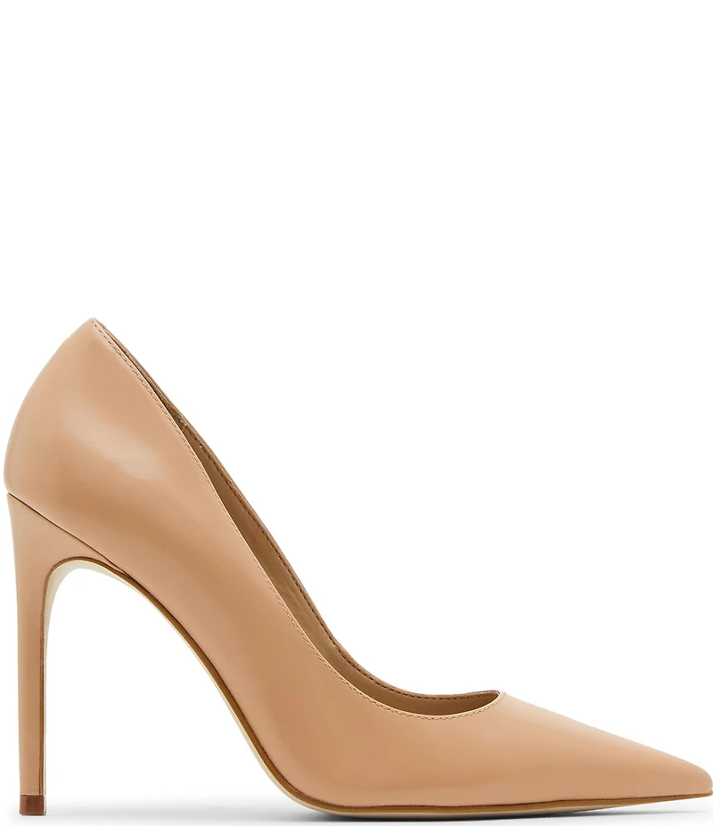 Steve Madden Noir Leather Pointed Toe Stiletto Pumps