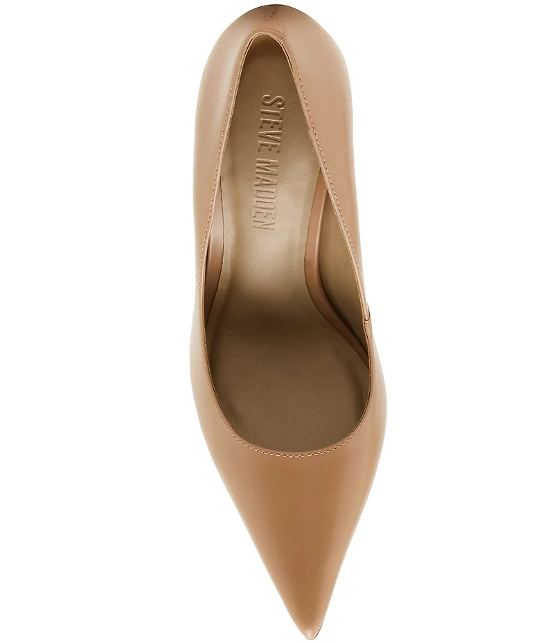 Steve Madden Noir Leather Pointed Toe Stiletto Pumps