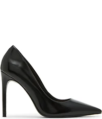 Steve Madden Noir Leather Pointed Toe Stiletto Pumps