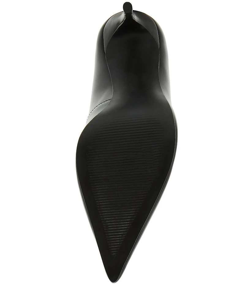 Steve Madden Noir Leather Pointed Toe Stiletto Pumps